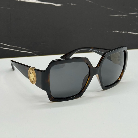 NEW VE4453 108/87 VERSACE SUNGLASSES MOD 4453 HAVANA WOMEN EYEWEAR VE 4453 - Picture 4 of 11